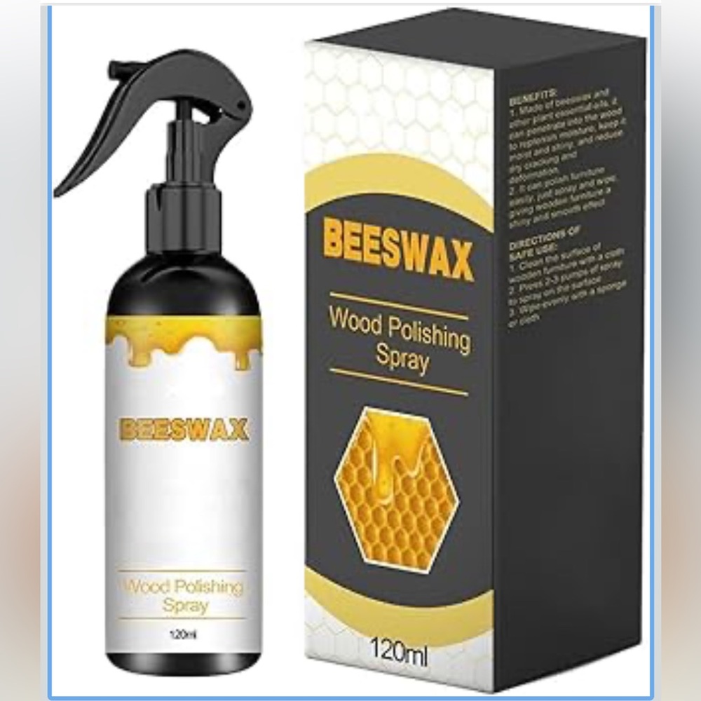 NWT Natural Beeswax Care Spray & Restorer Spray Wood Leather Furniture Polish